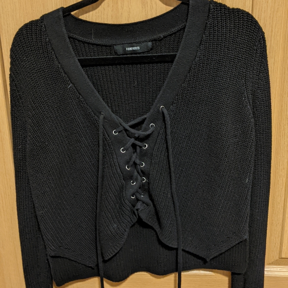 Tie sweater